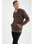 Slim Fit Kapüşonlu Fermuarlı Uzun Kollu İçi Yumuşak Tüylü Hırka R4099AZ21AU 3