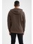 Slim Fit Kapüşonlu Fermuarlı Uzun Kollu İçi Yumuşak Tüylü Hırka R4099AZ21AU 5