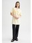 Regular Fit Bisiklet Yaka Slogan Baskılı Kısa Kollu Tişört %100 Pamuk Tunik X2794AZ22SM 3