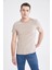 Slim Fit Bisiklet Yaka Basic Kısa Kollu Tişört M4790AZ22SP 3