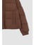 Relax Fit Fitilli Kadife Puffer Şişme Mont X2064AZ22WN 7