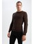 Slim Fit Bisiklet Yaka Kazak X5157AZ22WN 6