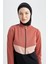 Regular Fit Renk Bloklu Yarım Fermuarlı 4'lü Burkini X3390AZ22HS 4