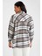 Relax Fit Ekose Desenli Cep Detaylı Geri Dönüşümlü Flanel Oduncu Gömlek Tunik S0420AZ21WN 5