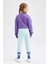 Kız Çocuk Slim Fit Basic Kapri Boy Tayt J0128A622SM 4