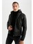 Slim Fit Kapüşonlu İçi Yumuşak Tüylü Suni Deri Mont N9693AZ22WN 1