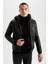 Slim Fit Kapüşonlu İçi Yumuşak Tüylü Suni Deri Mont N9693AZ22WN 3
