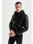 Slim Fit Kapüşonlu İçi Yumuşak Tüylü Suni Deri Mont N9693AZ22WN 5