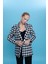 Oversize Fit Kazayağı Desenli Blazer Ceket Z0874AZ22AU 1