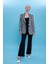 Oversize Fit Kazayağı Desenli Blazer Ceket Z0874AZ22AU 2