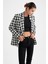 Oversize Fit Kazayağı Desenli Blazer Ceket Z0874AZ22AU 4