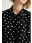 Regular Fit Gömlek Yaka Puantiye Desenli Uzun Kollu Tunik T0609AZ22AU 5