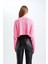 Coool Relax Fit Örgü Desenli Kayık Yaka Crop Triko Kazak T4518AZ22AU 5