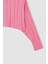 Coool Relax Fit Örgü Desenli Kayık Yaka Crop Triko Kazak T4518AZ22AU 7