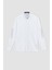 Slim Fit Polo Yaka Keten Görünümlü Uzun Kollu Gömlek N9066AZ23SM 7