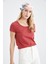 Regular Fit Bisiklet Yaka Kısa Kollu %100 Pamuk Tişört K1508AZ22SM 3