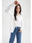 Oversize Fit Basic Poplin Uzun Kollu Gömlek W8448AZ22SM 1