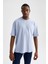Oversize Fit Bisiklet Yaka Basic Kısa Kollu Pamuklu Tişört V3861AZ22SP 7