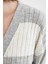 V Yaka Renk Bloklu Relax Fit Triko Hırka U8682AZ21WN 3