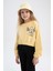 Kız Çocuk Crop Bisiklet Yaka Sweatshirt W3245A621AU 1
