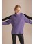 Oversize Fit Balıkçı Yaka Ribana Tunik X8008AZ22WN 1