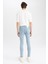 Super Skinny Fit Ekstra Dar Kalıp Normal Bel Ekstra Dar Paça Jean Pantolon S2395AZ23SP 6