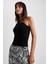 Slim Fit Dar Kesim Halter Yaka Fitilli Kaşkorse Atlet X6705AZ23SP 4