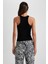 Slim Fit Dar Kesim Halter Yaka Fitilli Kaşkorse Atlet X6705AZ23SP 6