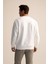 Oversize Fit Bisiklet Yaka Basic Pamuklu Sweatshirt T5139AZ22AU 4