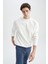 Oversize Fit Bisiklet Yaka Basic Pamuklu Sweatshirt T5139AZ22AU 7