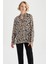 Relax Fit Leopar Desenli Uzun Kollu Viskon Gömlek W4515AZ22AU 3