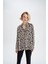 Relax Fit Leopar Desenli Uzun Kollu Viskon Gömlek W4515AZ22AU 4