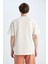 Boxy Fit Bisiklet Yaka Kısa Kollu Pamuklu Penye Tişört X3926AZ22AU 5