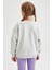 Kız Çocuk Bisiklet Yaka İçi Yumuşak Tüylü Sweatshirt Y3787A622AU 5