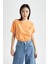 Regular Fit Bisiklet Yaka Baskılı Kısa Kollu Tişört X0244AZ22SM 4