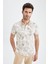 Modern Fit Polo Yaka Desenli Kısa Kollu Tişört W9484AZ22SP 1