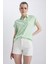 Regular Fit Basic Kısa Kollu Viskon Gömlek U2742AZ22SM 4