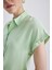 Regular Fit Basic Kısa Kollu Viskon Gömlek U2742AZ22SM 5