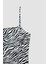 Coool Bodycon Kare Yaka Zebra Desenli Askılı Mini Elbise W7603AZ22SM 6