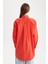 Relax Fit Tek Cepli Yırtmaçlı Poplin Gömlek Tunik X3009AZ22SP 1
