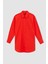 Relax Fit Tek Cepli Yırtmaçlı Poplin Gömlek Tunik X3009AZ22SP 2