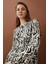 Relax Fit Desenli Uzun Kollu Viskon Gömlek Tunik X1334AZ22SP 3
