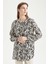 Relax Fit Desenli Uzun Kollu Viskon Gömlek Tunik X1334AZ22SP 5