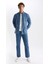 Slim Fit Uzun Kollu Jean Gömlek Y8412AZ22AU 4