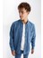 Slim Fit Uzun Kollu Jean Gömlek Y8412AZ22AU 5
