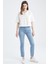 Carmela Straight Fit Normal Bel Boru Paça Jean %100 Pamuk Pantolon X3827AZ22SM 2