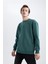 Boxy Fit Bisiklet Yaka Sweatshirt X8282AZ22AU 1