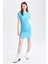Coool Bisiklet Yaka Büzgü Detaylı Kısa Kollu Bodycon Mini Elbise Y0107AZ22SP 5