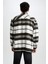 Oversize Fit Kareli Oduncu Uzun Kollu Gömlek Ceket Y4174AZ22WN 7