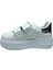 Womenly Moda 2001 BEYAZ Cırtlı Kadın Sneaker Spor Ayakkabı 4